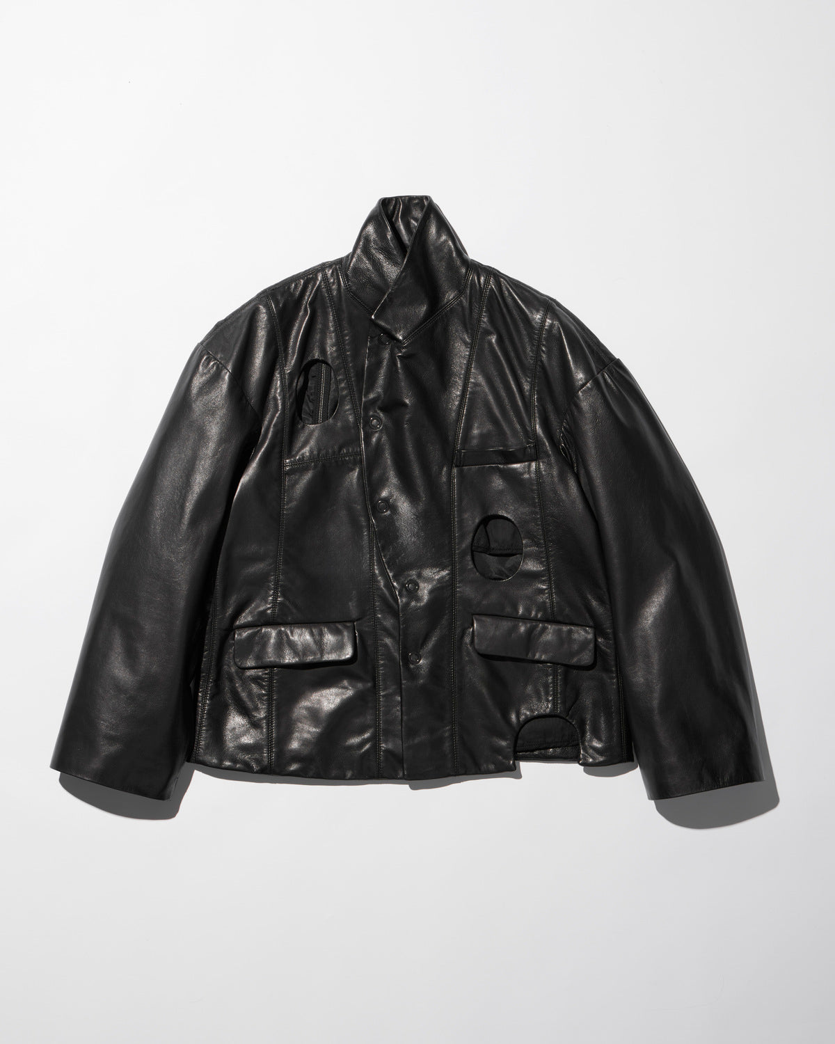 leather hole jacket / M259JK03 - mukcyen online