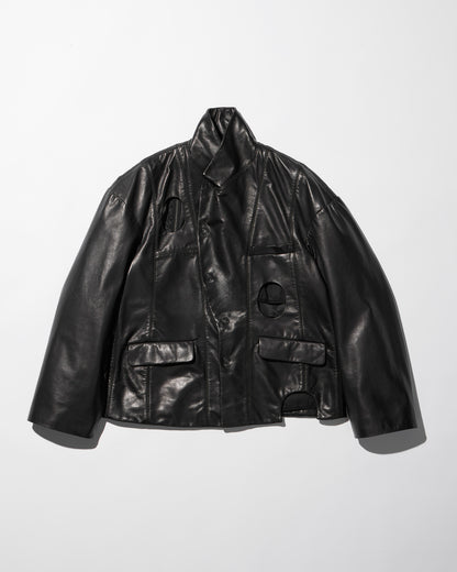 leather hole jacket / M259JK03 - mukcyen online