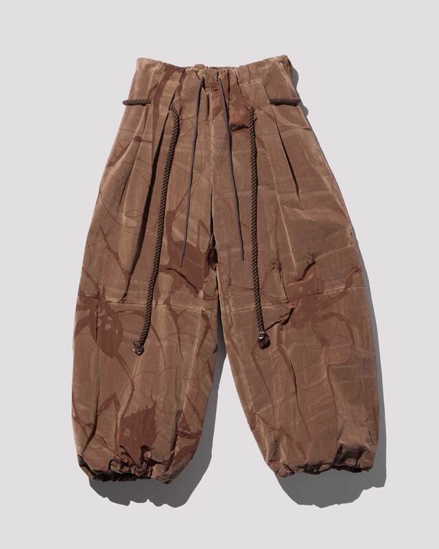 spider ﬂocky balloon pants / M259PT02 - brown