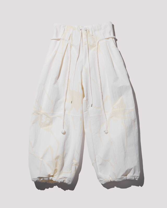 spider ﬂocky balloon pants / M259PT02 - white