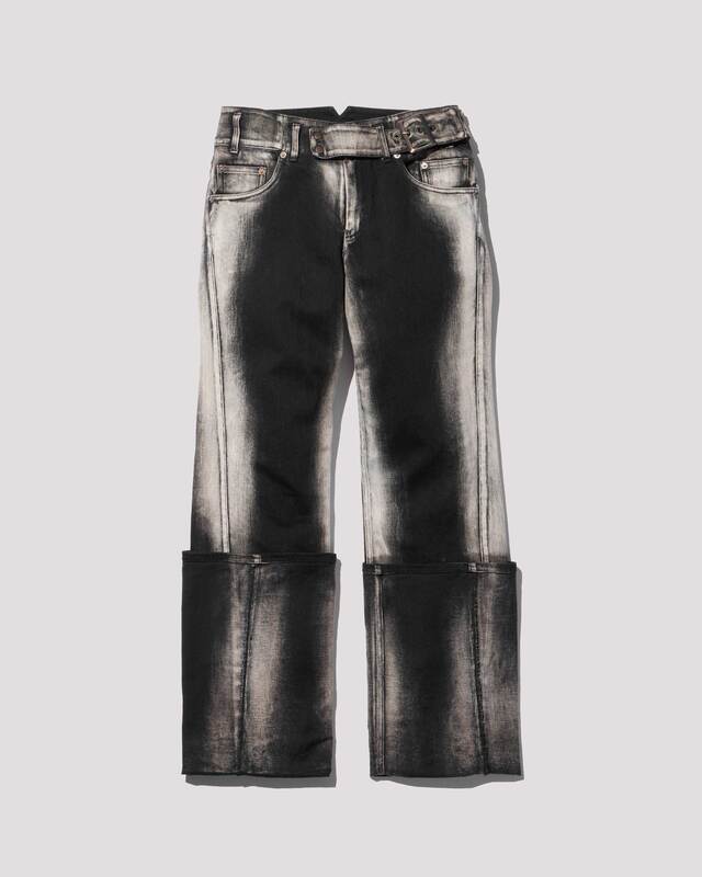 low-rise denim pants / M259PT03 - black