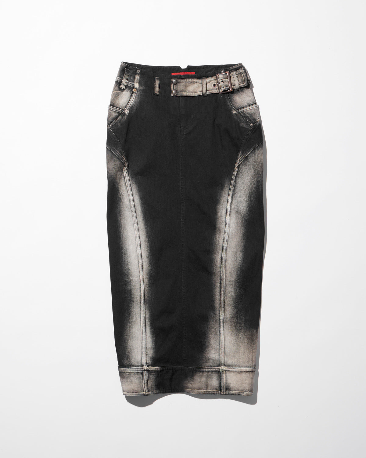 low-rise denim pencil skirt / M259SK01 - black - mukcyen online