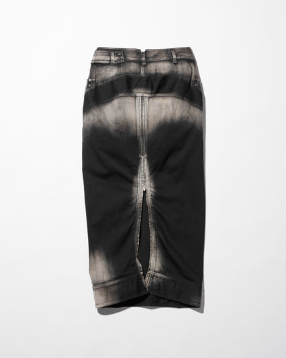 low-rise denim pencil skirt / M259SK01 - black - mukcyen online