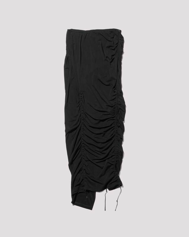 stretch layered skirt / M259SK05 - black