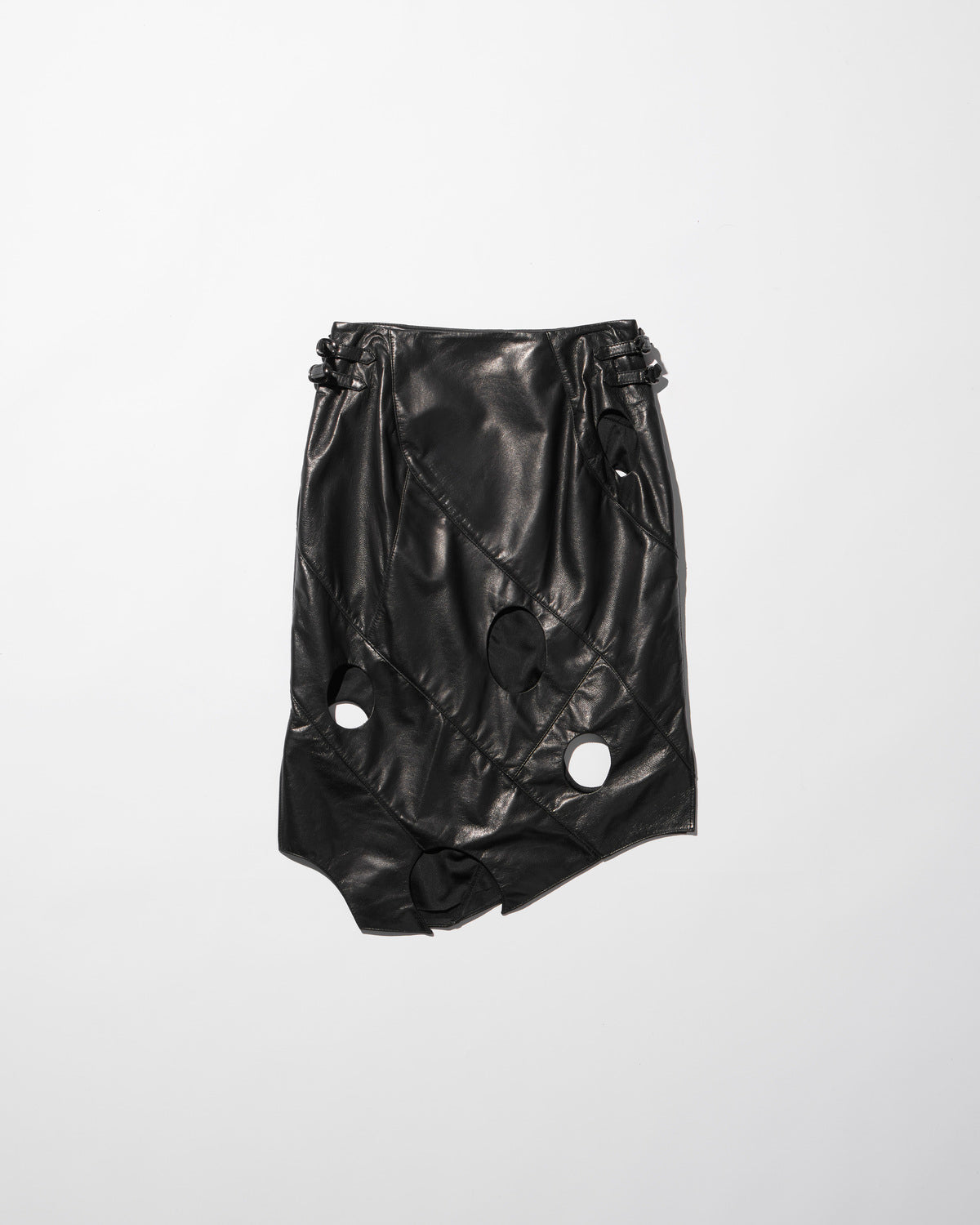 hole leather skirt / M259SK06 - black - mukcyen online
