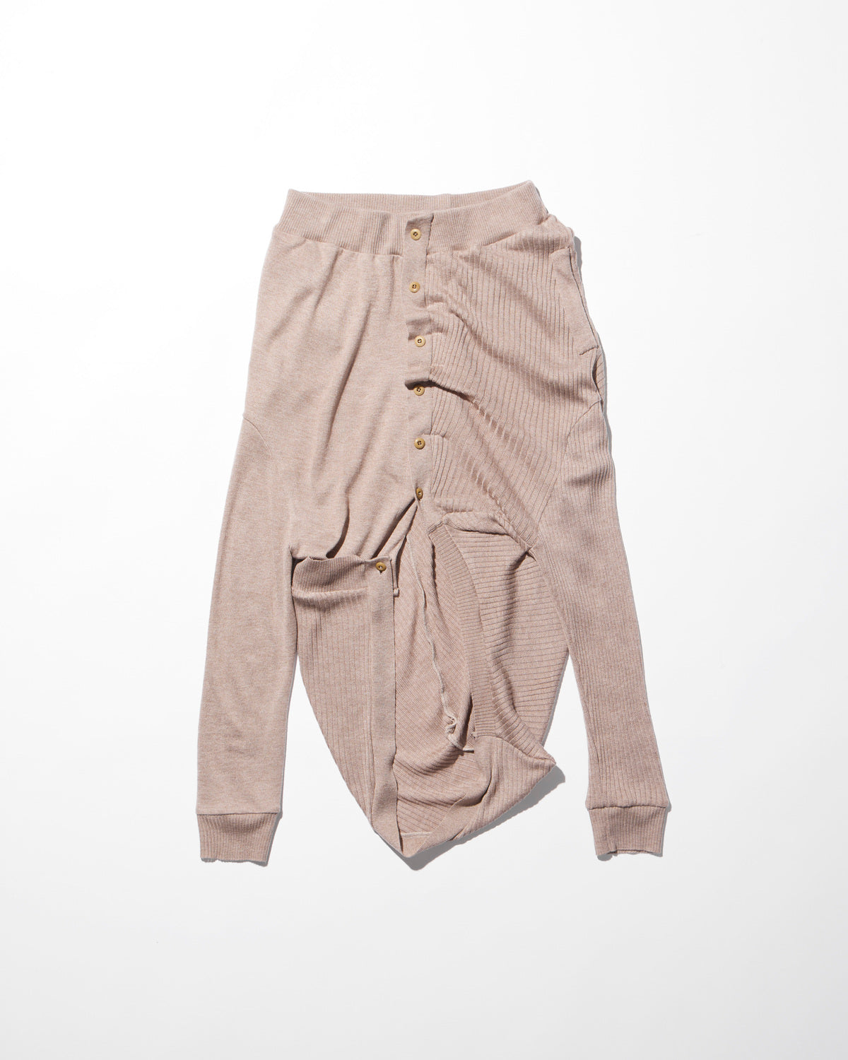 deformed knit skirt / M259SK07 - light brown - mukcyen online