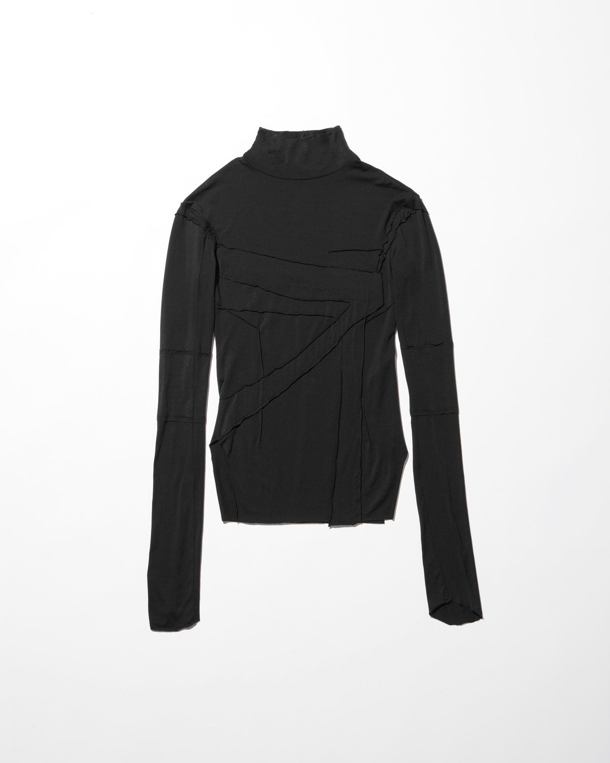 gauze high neck top / M259TS06 - black - mukcyen online