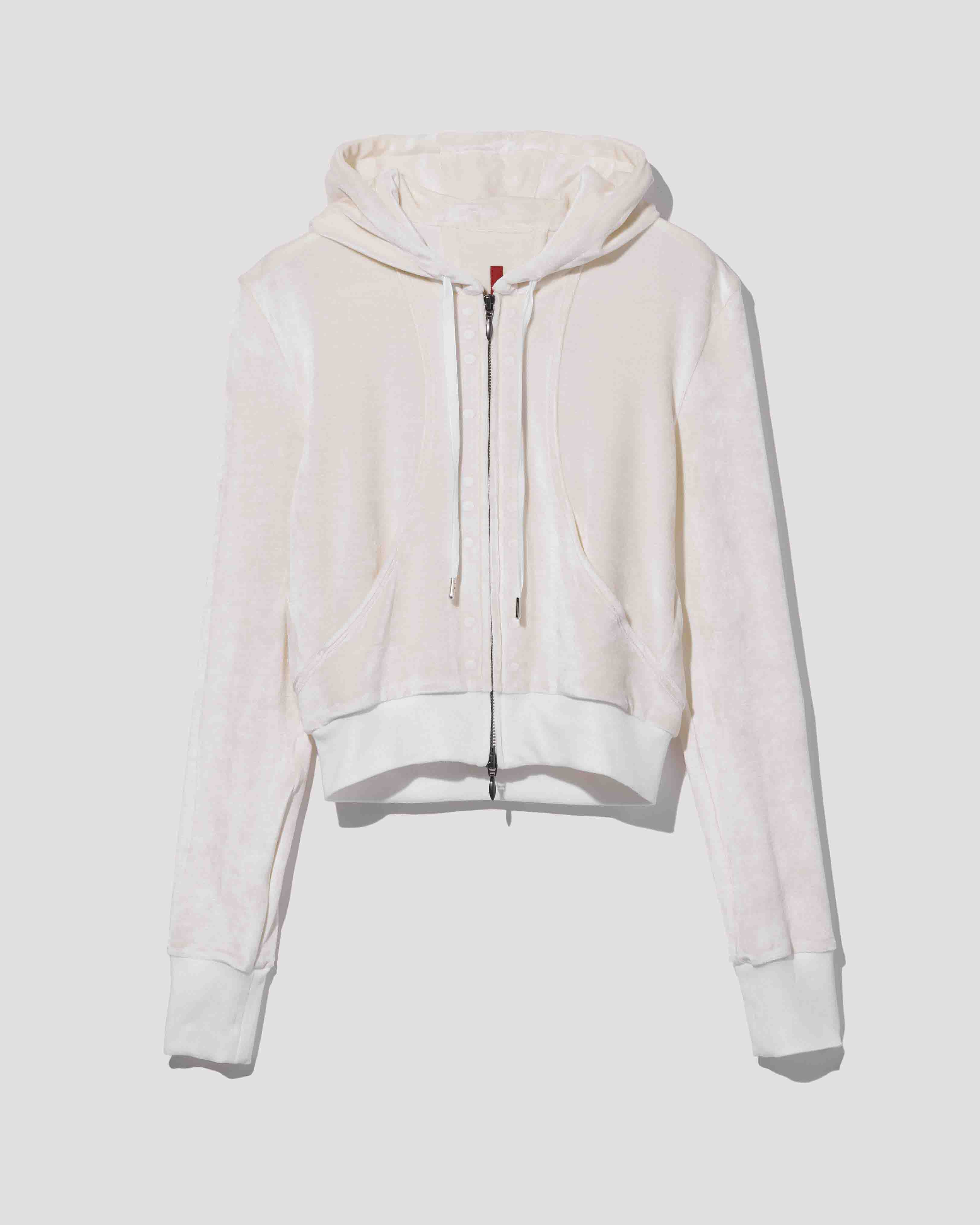 soft velour hoodie / M269BL03 - moon white