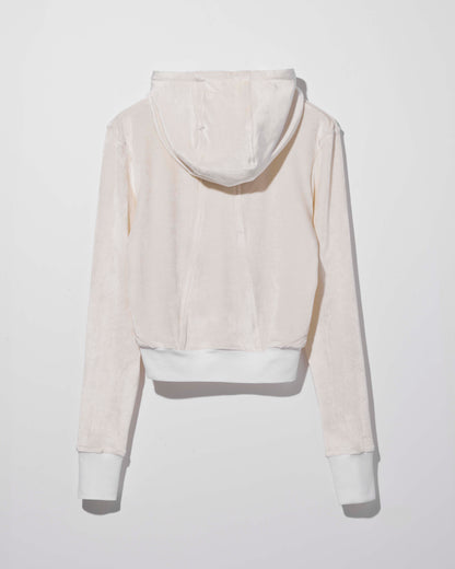 soft velour hoodie / M269BL03 - moon white