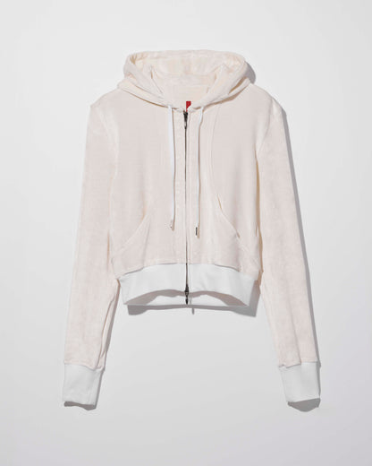 soft velour hoodie / M269BL03 - moon white