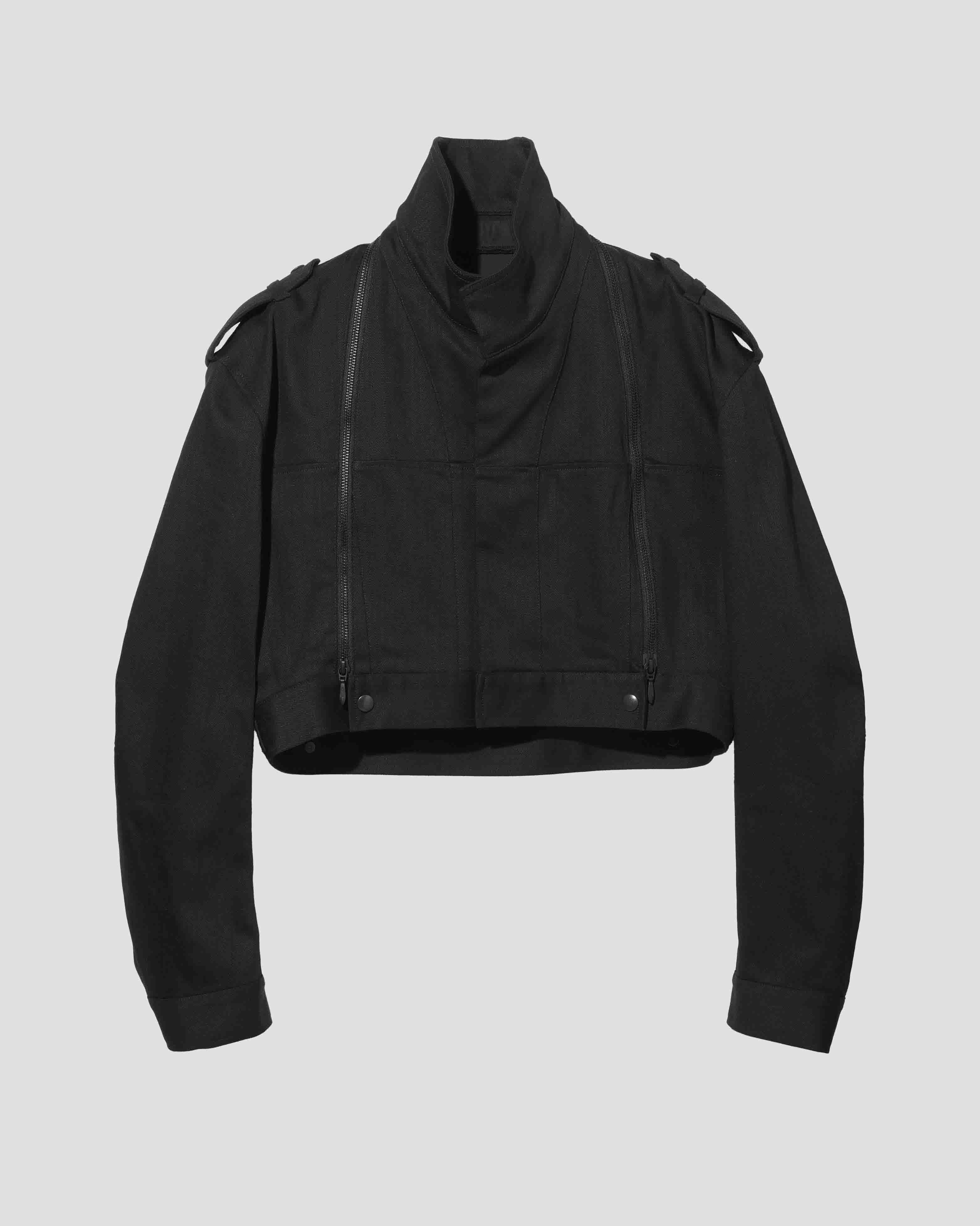 u zip denim jacket / M269BL04 - black