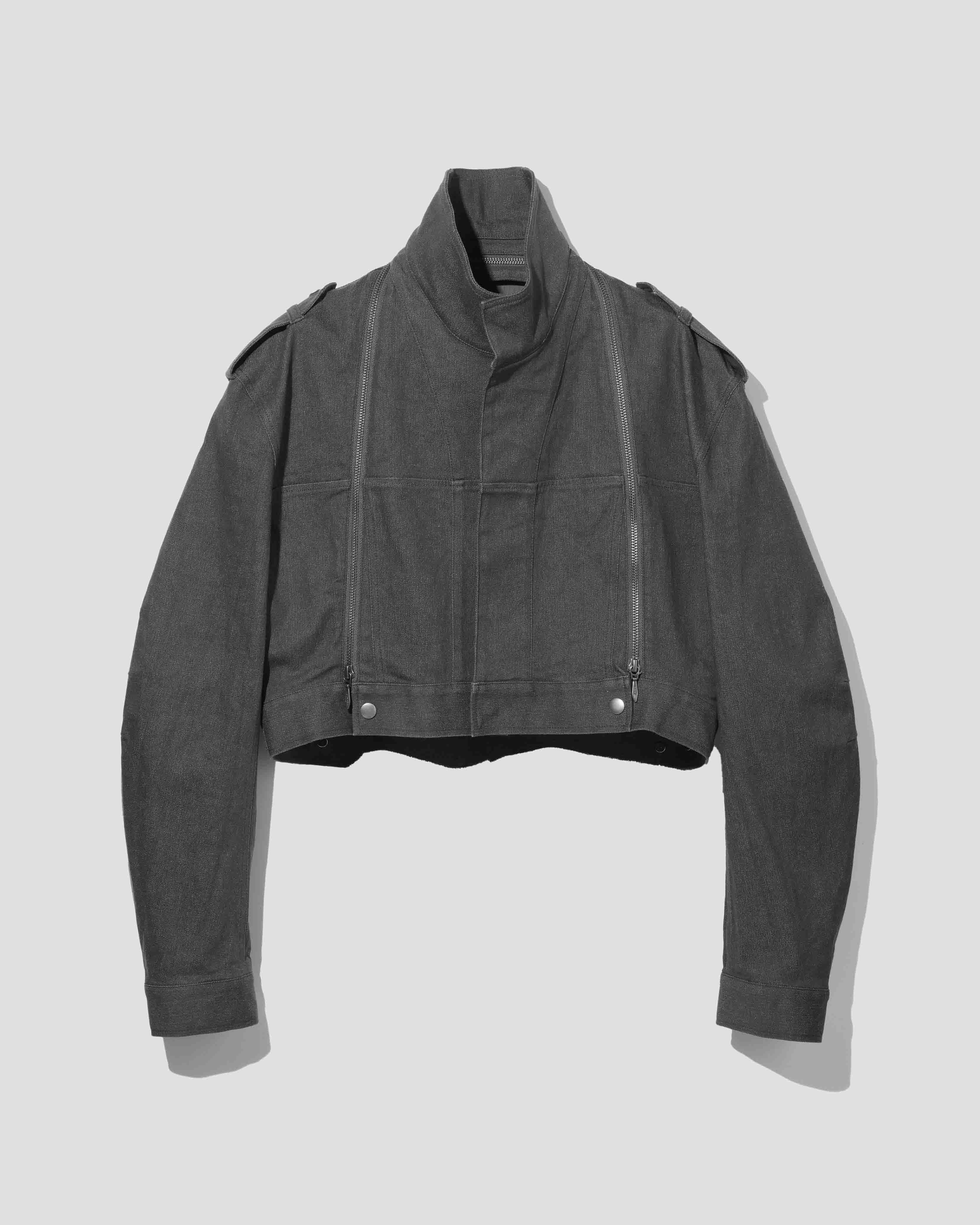 u zip denim jacket / M269BL04 - rock gray