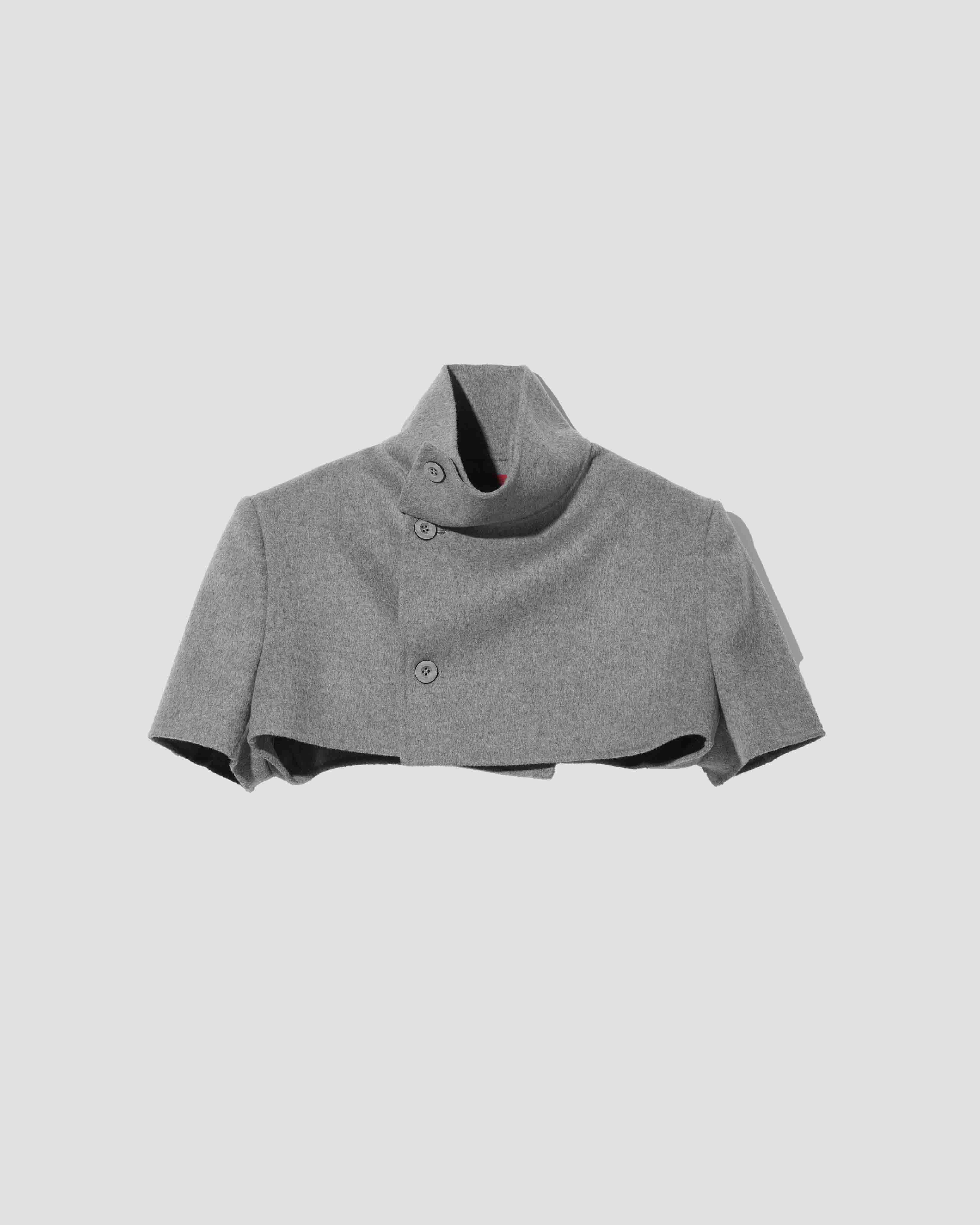 wool cashmere short coat / M269CP01 - gray