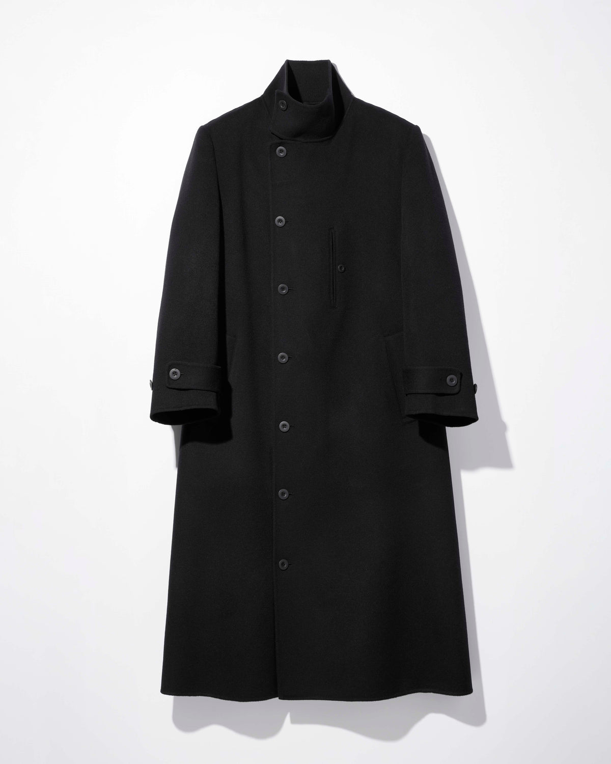 wool cashmere river coat / M269CT01 - black
