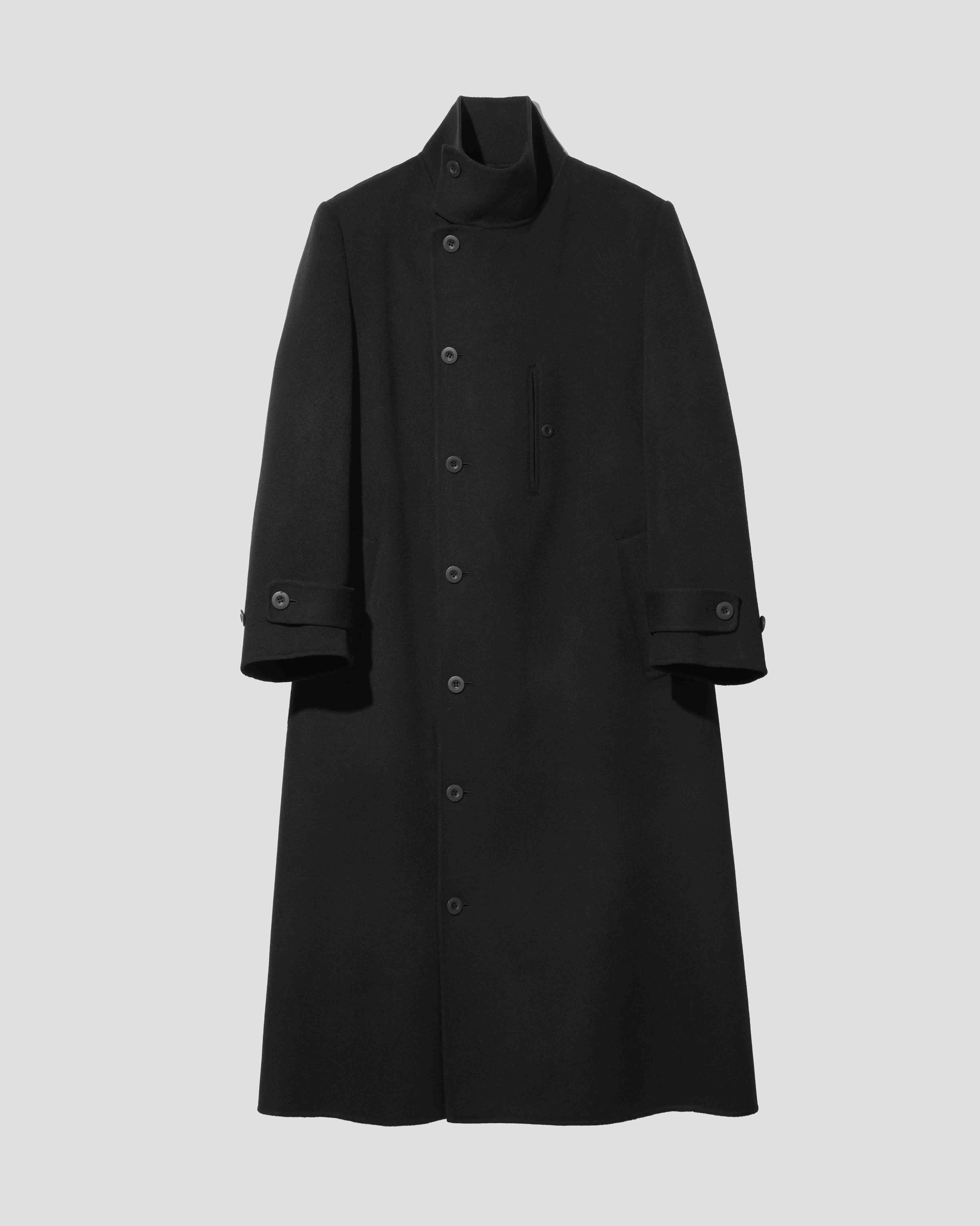 wool cashmere river coat / M269CT01 - black