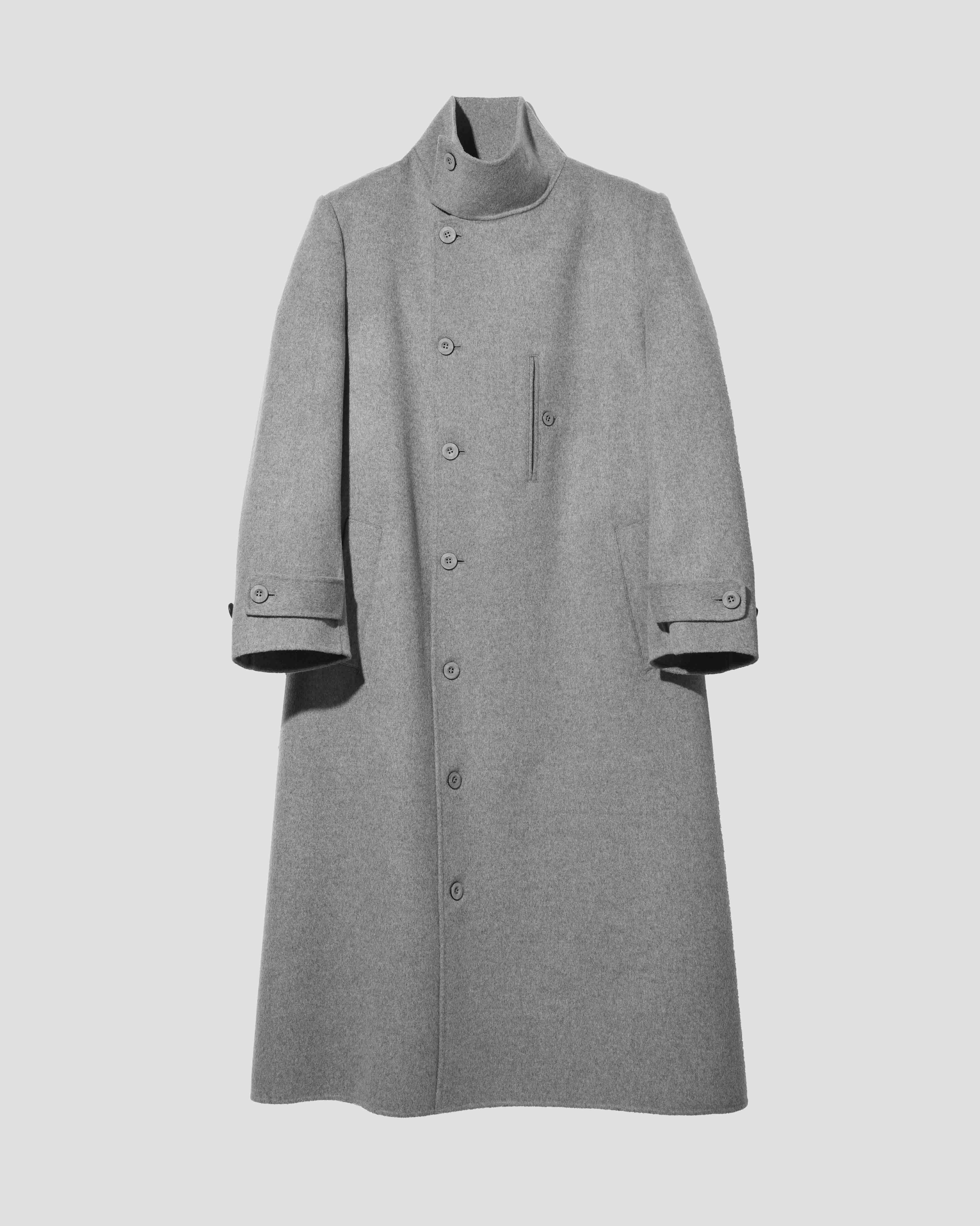 wool cashmere river coat / M269CT01 - gray