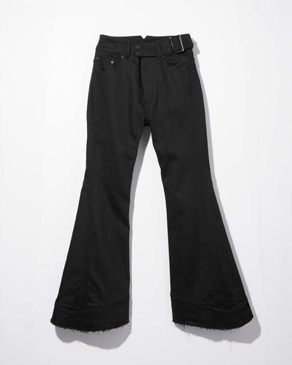 flare denim pants / M269PT04 -black