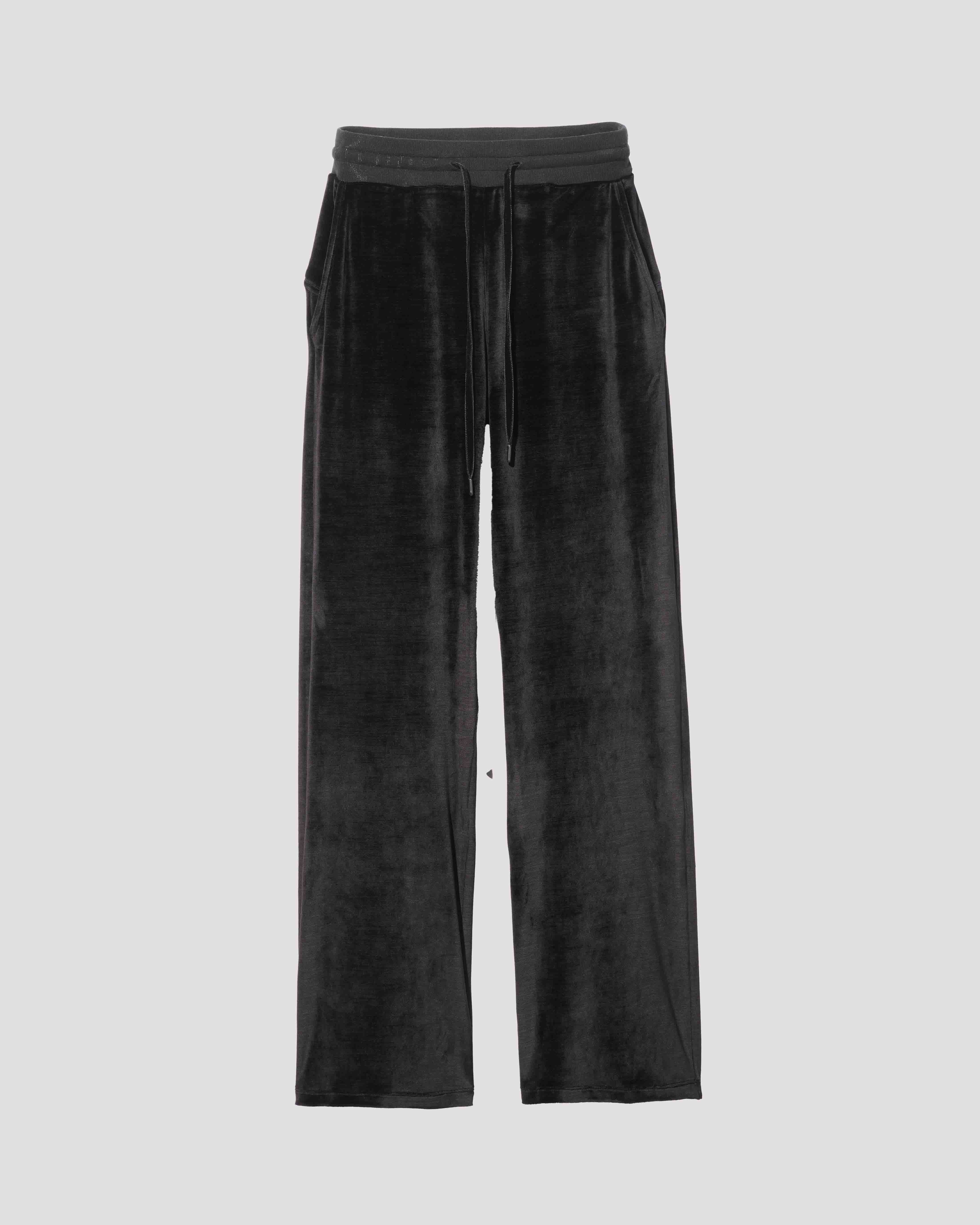 soft velour pants / M269PT09 - jet black
