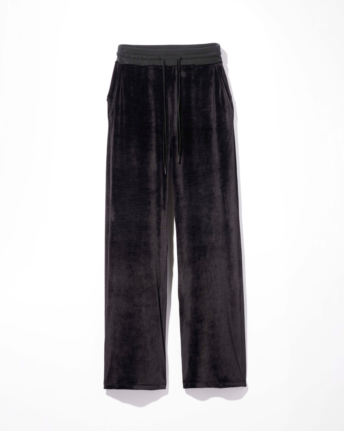 soft velour pants / M269PT09 - jet black