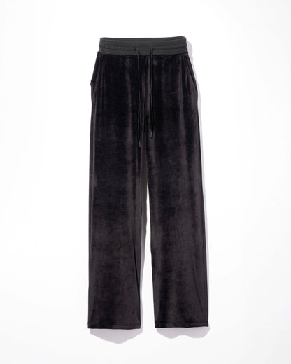 soft velour pants / M269PT09 - jet black