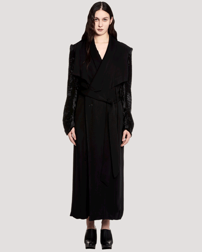 quicksand maxi coat / M259CT01 - black - mukcyen online