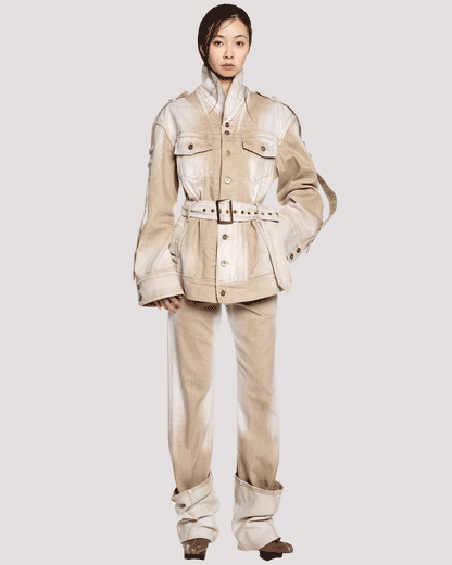 low-rise denim pants / M259PT03 - beige - mukcyen online