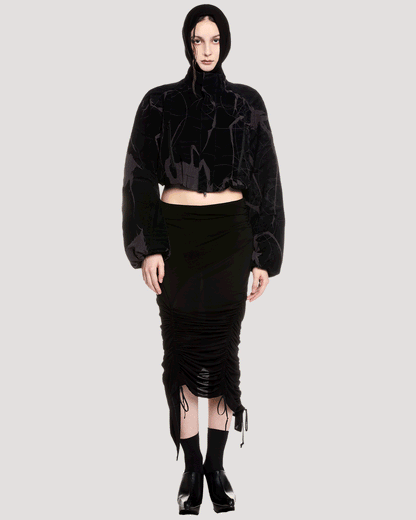 spider ﬂocky track jacket / M259BL02 - black - mukcyen online