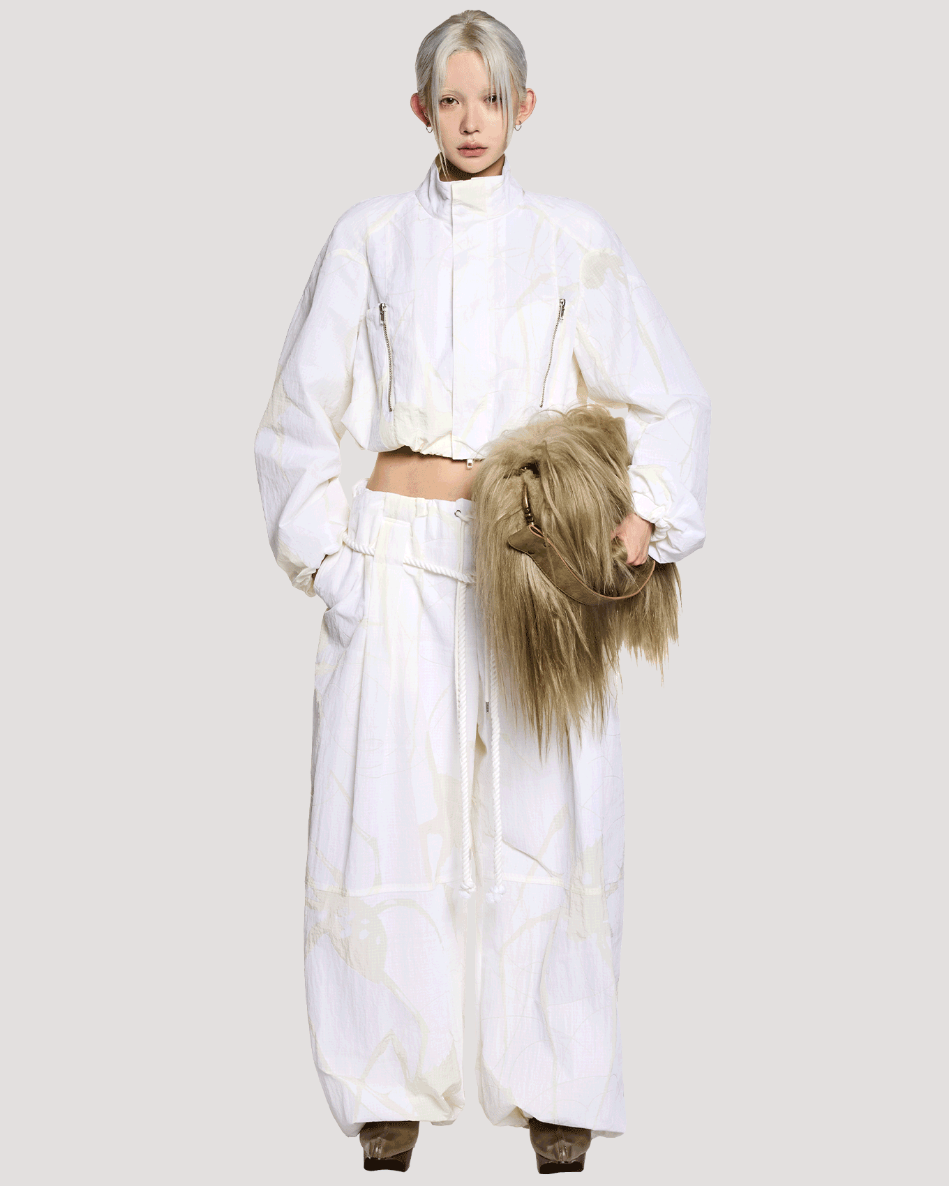 goat fur bag / M259AC05 - greige - mukcyen online