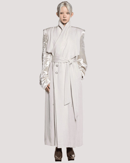quicksand maxi coat / M259CT01 - ecru - mukcyen online