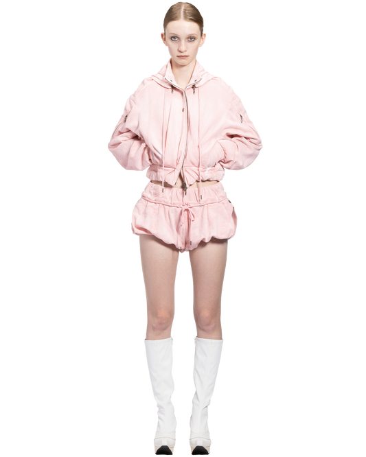 structured sip hoodie / M266HD02 - pink