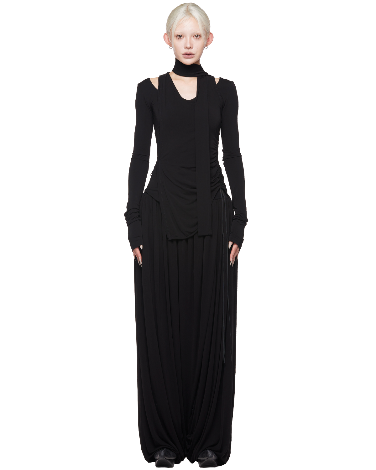 skin fluid trousers / M269PT11 - black