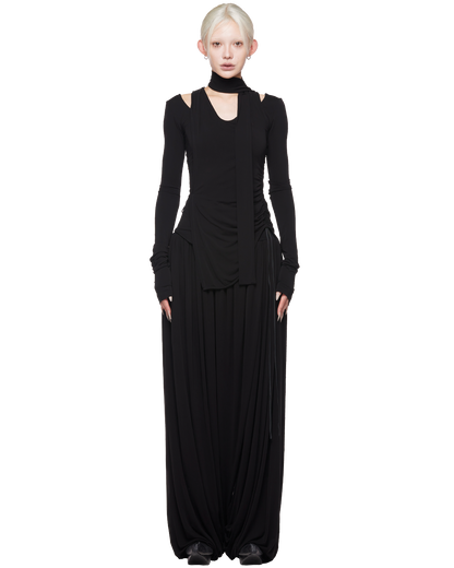 skin fluid trousers / M269PT11 - black