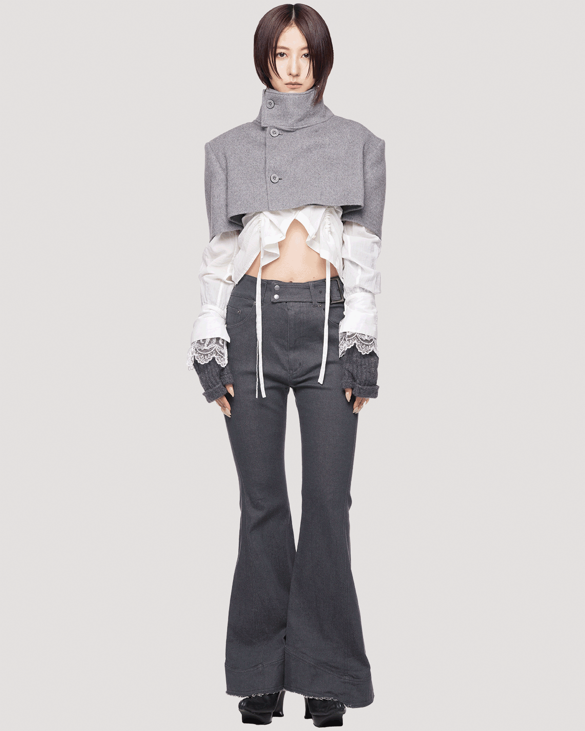 yak rib arm cover / M269AC02 - gray