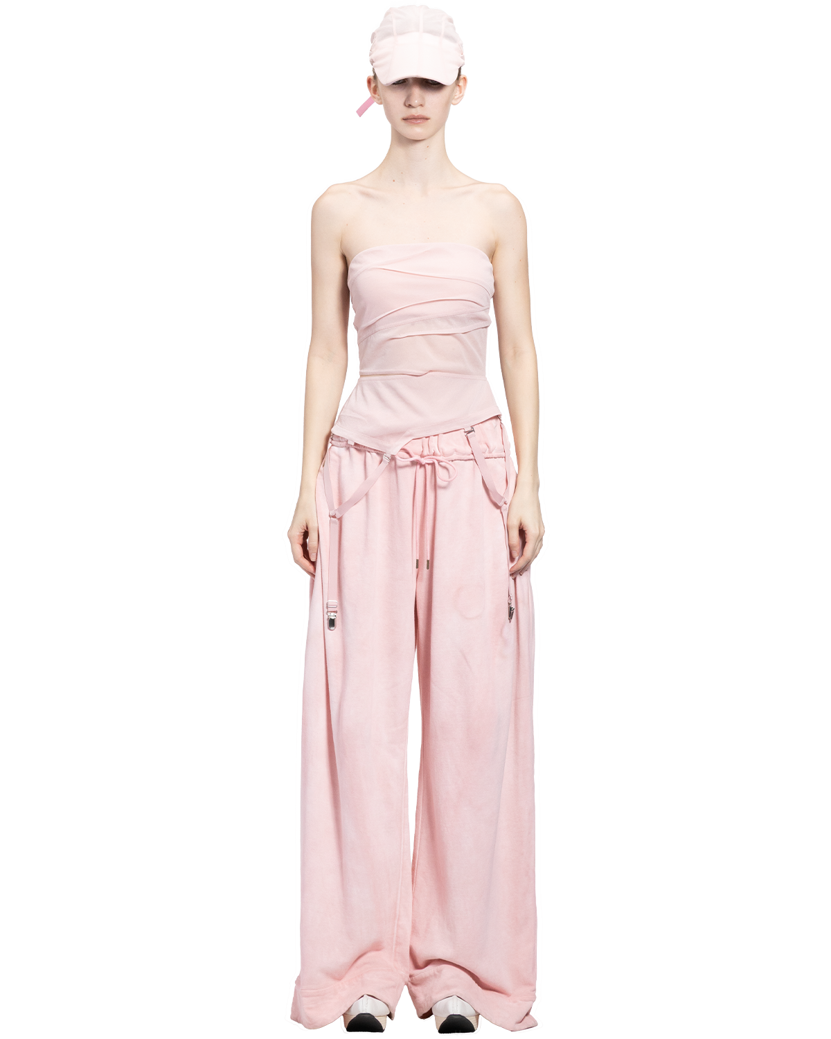 fold-cuff pants / M266PT01 - pink