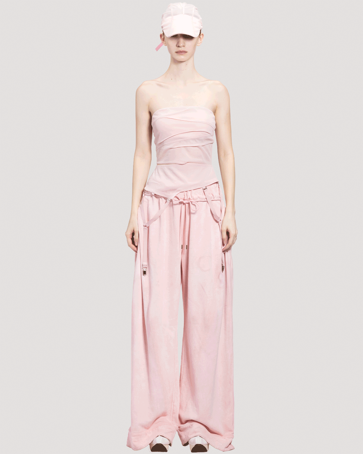 fold-cuff pants / M266PT01 - pink