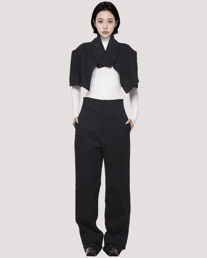 eroded jacquard trousers / M269PT08 - jet black