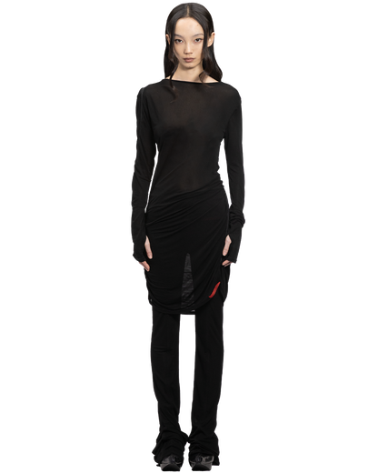 trace zip dress / M266DR01 - black