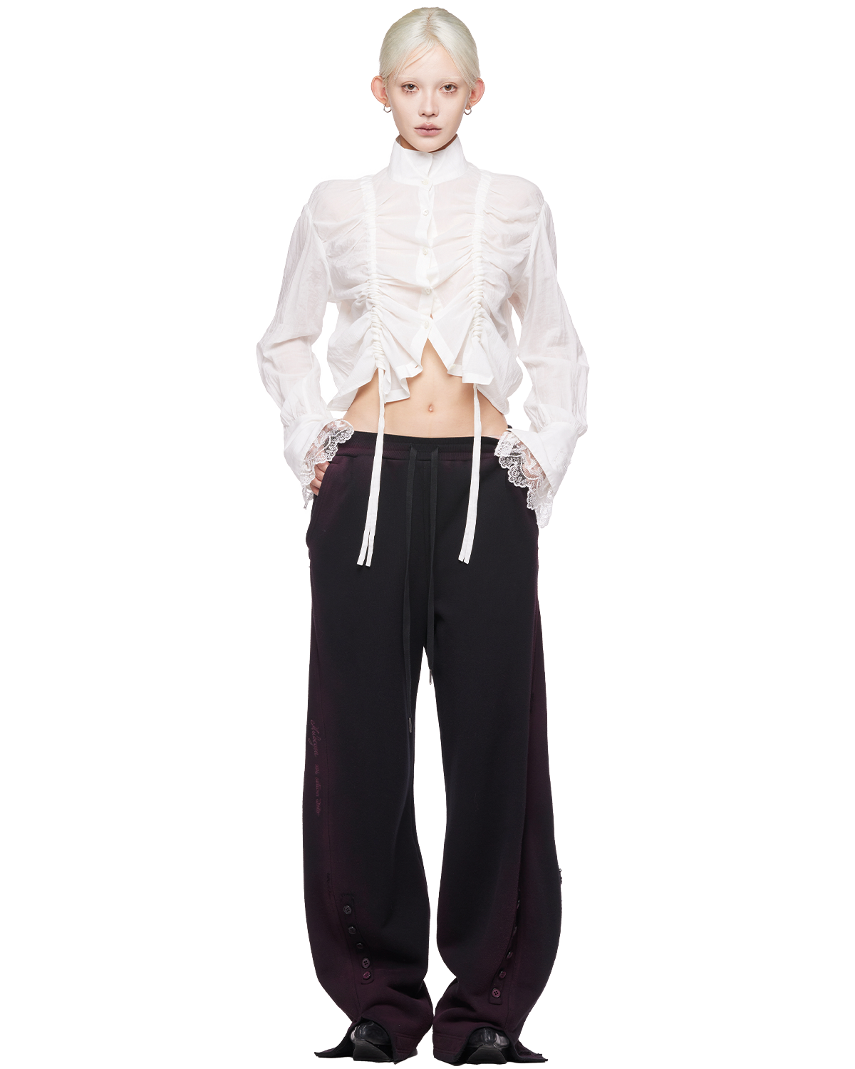 shadow spray jogger pants / M269PT06 - black