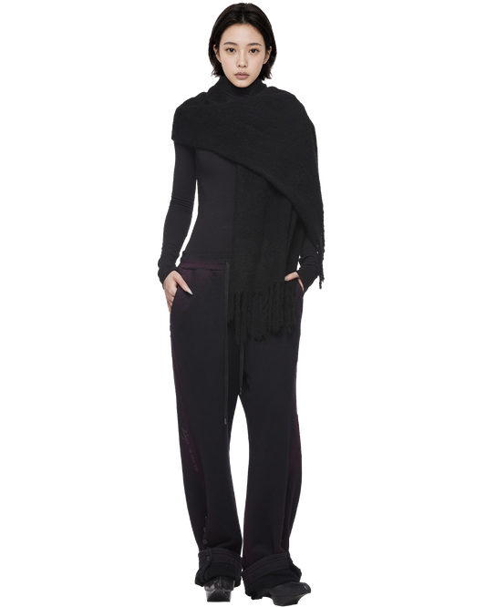 yak knit scarf / M269AC04 - black