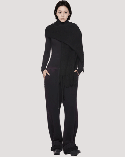 yak knit scarf / M269AC04 - black