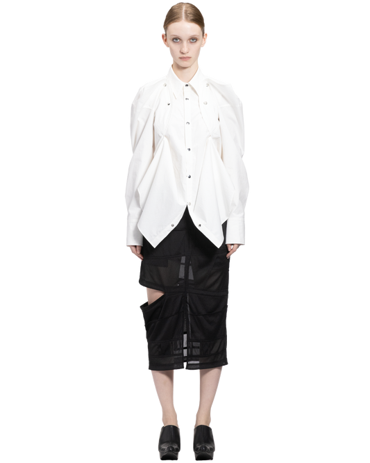 band panel skirt / M266SK01 - black