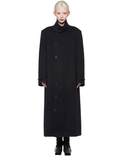 wool cashmere river coat / M269CT01 - black