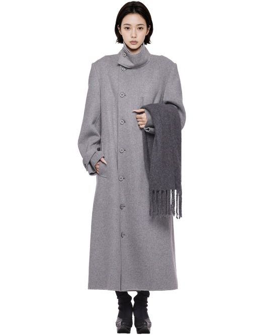 yak knit scarf / M269AC04 - gray