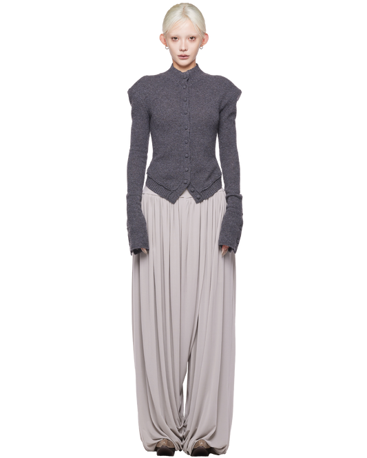 yak arc cardigan / M269CD02 - gray