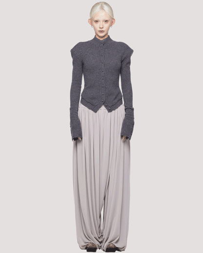 yak arc cardigan / M269CD02 - gray