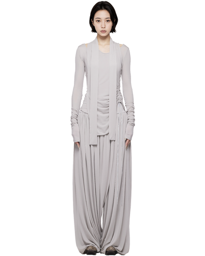 skin fluid trousers / M269PT11 - gray