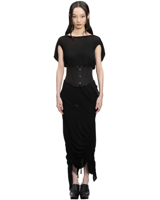 linen gaze corset / M266CS01 - black