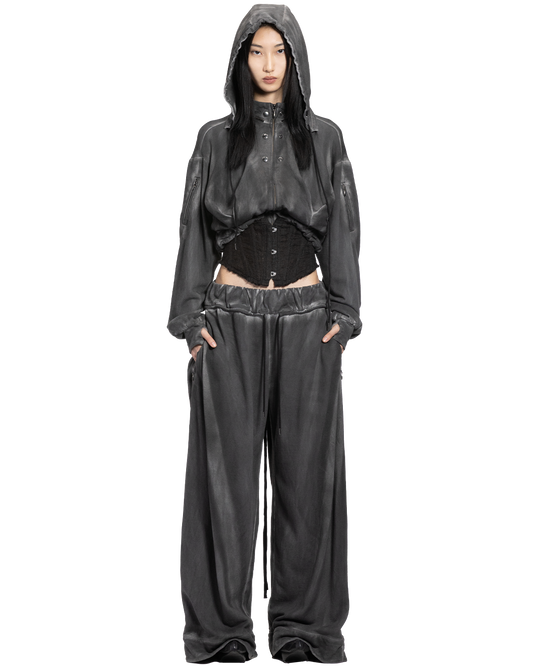 structured sip hoodie / M266HD02 - black