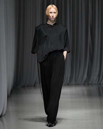 skin fluid trousers / M269PT11 - black