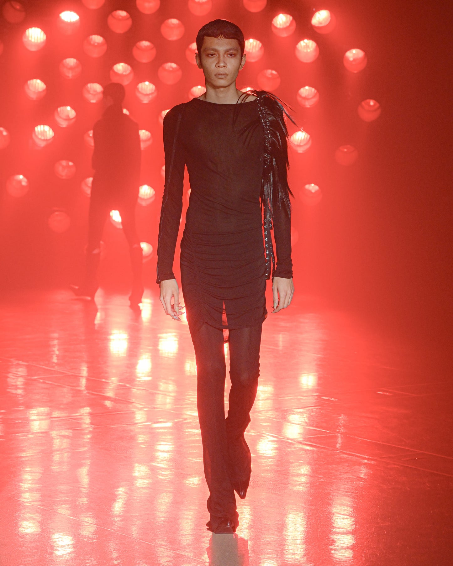 trace zip dress / M266DR01 - black